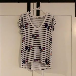 Stripped Shirt with floral print